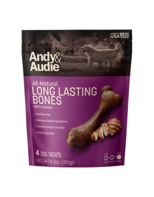 Andy & Audie Alternative Bone Chews For Dogs Medium-4 Count 11.3oz.