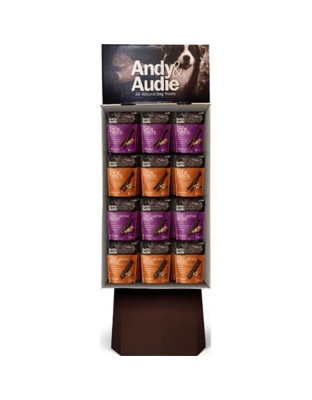 Andy & Audie Alternative Chews For Dogs Display Chicken/Nut 24Pc