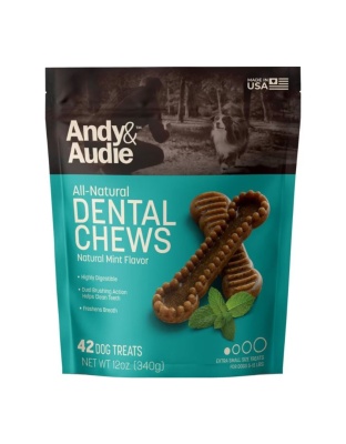 Andy & Audie Dental Chews For Dogs Mint XSmall 12oz.