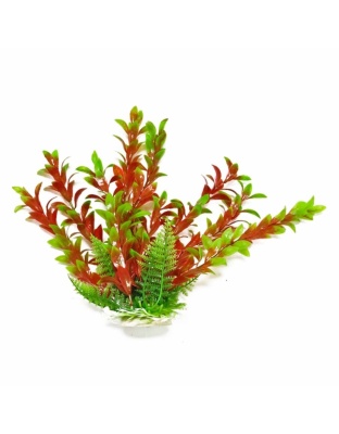 Aquatop Hygro Aquarium Plant with Weighted Base Green, Red 1ea/6 in