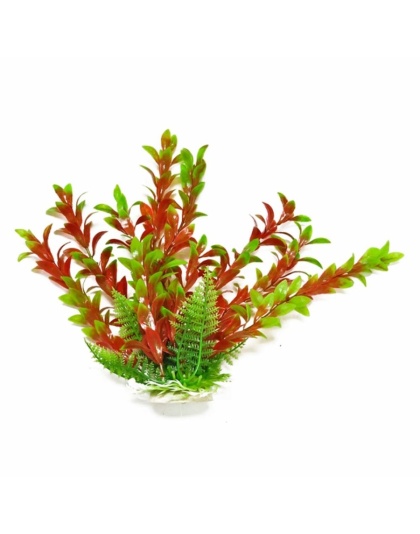 Aquatop Hygro Aquarium Plant with Weighted Base Green, Red 1ea/6 in