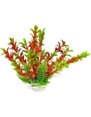 Aquatop Hygro Aquarium Plant with Weighted Base Green, Red 1ea/16 in