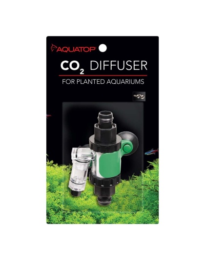 Aquatop In-line CO2 Diffuser for Canister Filters Black, Green, Silver 1ea