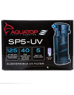 Aquatop Internal SP5-UV Submersible UV Filter Jet Black 1ea