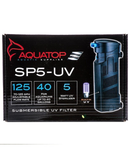 Aquatop Internal SP5-UV Submersible UV Filter Jet Black 1ea