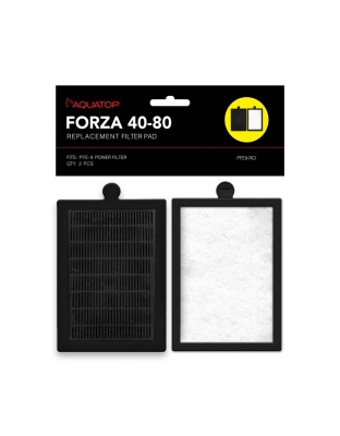 Aquatop FORZA Replacement Filter Inserts with Premium Activated Carbon 25-40 Black, White 1ea/2 pk