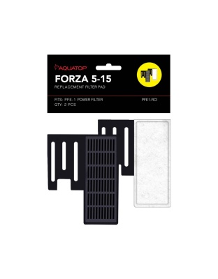 Aquatop FORZA Replacement Filter Inserts with Premium Activated Carbon 5-15 Black, White 1ea/2 pk