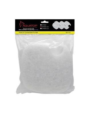 Aquatop Replacement Filter Sponge for CF Series Filters For CF-400UV White 1ea/3 pk