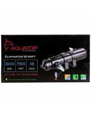 Aquatop Eliminator Series In-Line UV Sterilizer Black 1ea/18 W