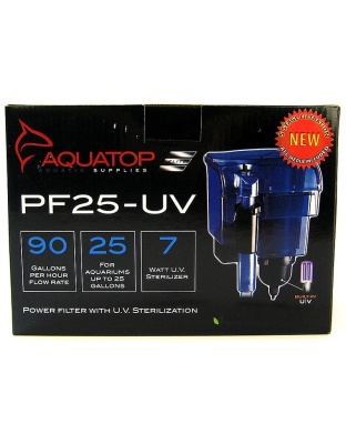 Aquatop Hang on Power Filter PF25-UV with UV Sterilization Translucent Blue 1ea