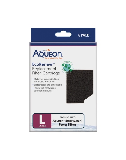 Aqueon EcoRenew Filter Cartridges Large, 1ea/6 pk