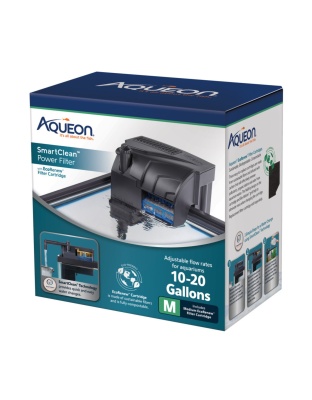 Aqueon SmartClean Power Filter with EcoRenew Filter Cartridge 1ea/10-20 gal