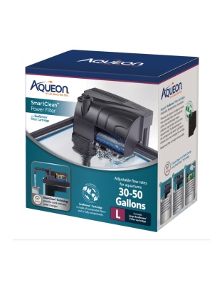 Aqueon SmartClean Power Filter with EcoRenew Filter Cartridge 1ea/30-50 gal