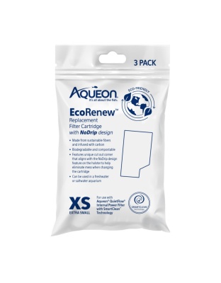 Aqueon Ecorenew Filter Cartridges 1ea/Extra Small 3 Pk