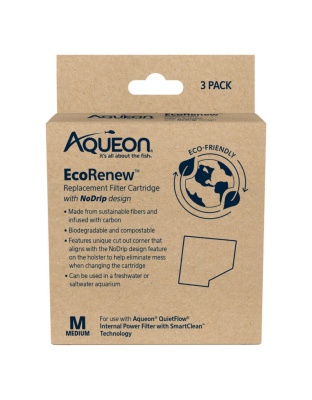Aqueon Ecorenew Filter Cartridges 1ea/Medium 3 Pk