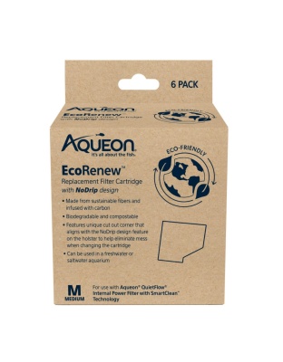 Aqueon Ecorenew Filter Cartridges 1ea/Medium 6 Pk