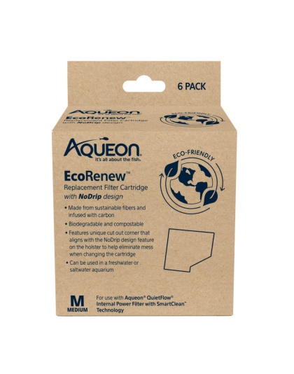 Aqueon Ecorenew Filter Cartridges 1ea/Medium 6 Pk