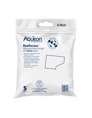 Aqueon Ecorenew Filter Cartridges 1ea/Small 6 Pk