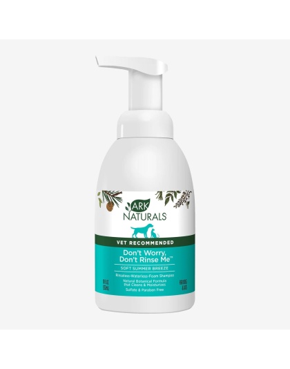 Ark Naturals DonT Worry DonT Rinse Me Waterless Dog And Cat Shampoo, 18oz. Bottle