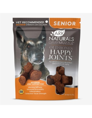 Ark Naturals Gray Muzzle Old Dogs! Happy Joints! Max Strength- Large