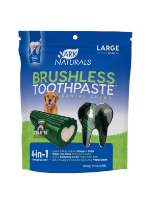 Ark Naturals Breath-Less Brushless Toothpaste Large Dog Chews, 18-oz. Bag