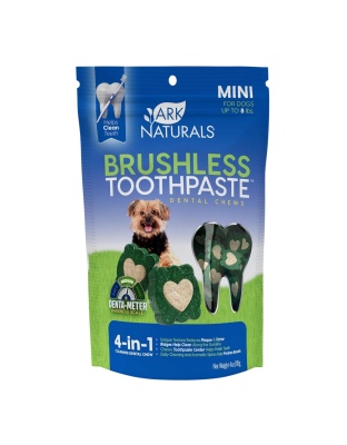 Ark Naturals Breath-Less Brushless Toothpaste Mini Dog & Cat Chews, 4-oz. Bag