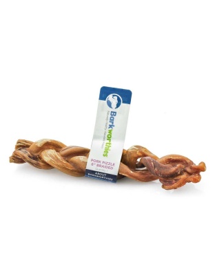 Barkworthies Braided Pork Pizzle 30ea/6 in, 30 ct