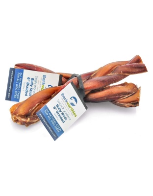 Barkworthies Naturally Scented Braided Bully Stick 30ea/6 in, 30 ct