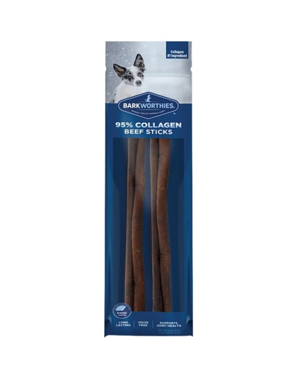 Barkworthies Dog Collagen Grain Freer Stick 12 Inch 2 Pack (Case Of 6)