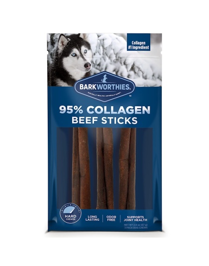 Barkworthies Dog Collagen Grain Freer Stick 6 Inch 3 Pack (Case Of 6)