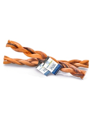 Barkworthies Naturally Scented Braided Bully Stick 15ea/12 in, 15 ct