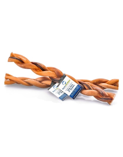 Barkworthies Naturally Scented Braided Bully Stick 15ea/12 in, 15 ct