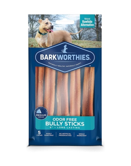 Barkworthies Odor Free Bully Stick 1ea/6 in, 5 pk