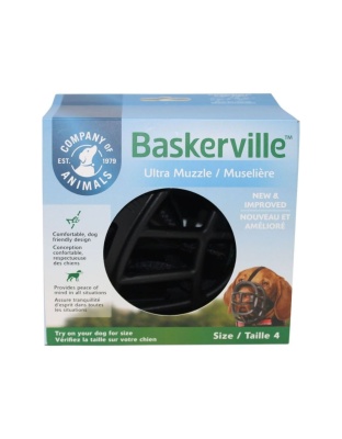 Baskerville Ultra Moldable Muzzle Black Size 4
