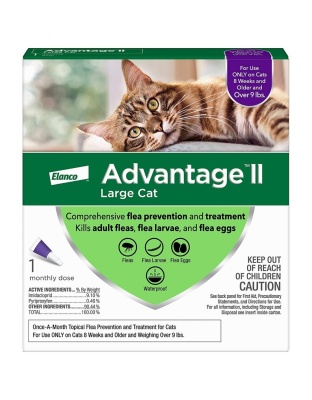 Advantage II Large Cat Single Dose Purple