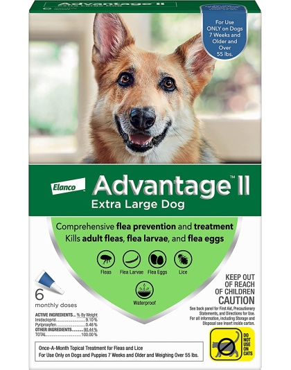Advantage Ii Dog Extra Large Blue 6-Pack