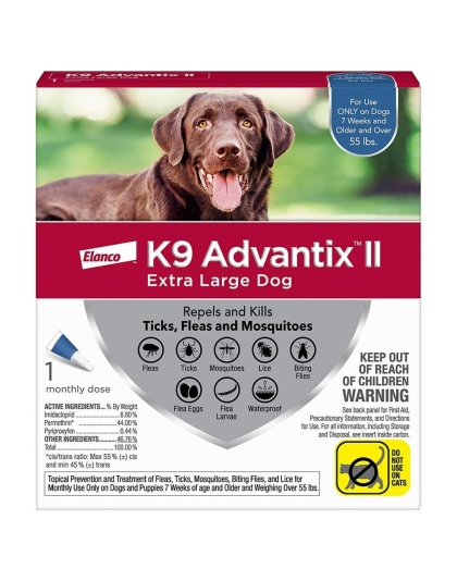 Advantage Ii Single Dose Xlarge Dog Blue