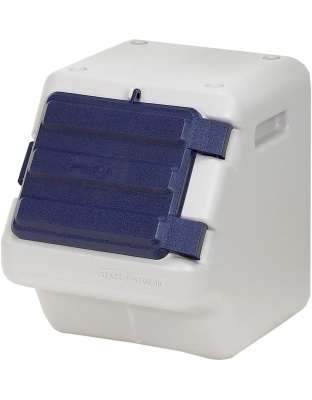Bergan Stack-N-Stor Pet Food Storage Beige/Navy 1ea/SM, 9 gal