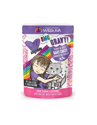 BFF Cat Omg Baby Cakes Tuna and Beef Dinner in Gravy 3oz. Pouch (Case of 12)