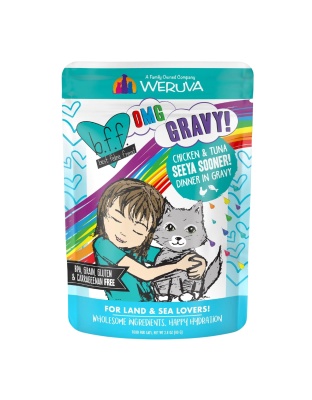 BFF Cat Omg Chicken and Tuna Dinner in Gravy 2.8oz. (Case of 12)