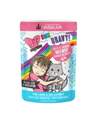 BFF Cat Omg Date Nite! Duck and Salmon Dinner in Gravy 2.8oz. (Case of 12)