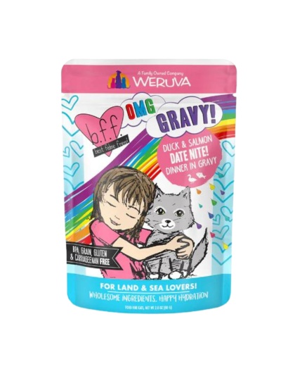 BFF Cat Omg Date Nite! Duck and Salmon Dinner in Gravy 2.8oz. (Case of 12)