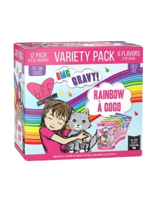 BFF Cat Omg Rainbow Variety Pack 3oz. Pouch (Case of 12)