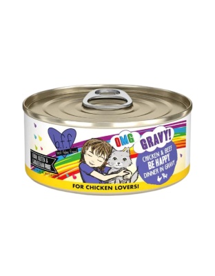 BFF Cat Omg Chicken and Beef Be Happy Dinner in Gravy 5.5oz. (Case of 8)