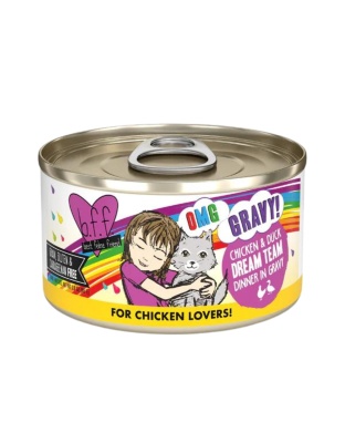 BFF Cat Omg Chicken and Duck Dream Team Dinner in Gravy 2.8oz. (Case of 12)