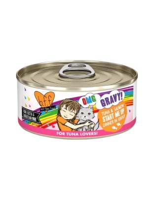 BFF Cat Omg Tuna and Salmon Start Me Up Dinner in Gravy 5.5oz. (Case of 8)