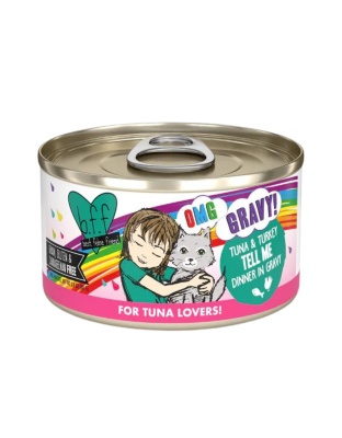 BFF Cat Omg Tuna and Turkey Tell Me Dinner in Gravy 2.8oz. (Case of 12)