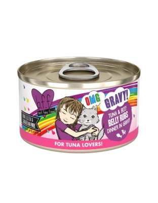 BFF Cat Omg Tuna and Beef Belly Rubs Dinner in Gravy 2.8oz. (Case of 12)