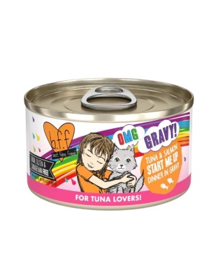 BFF Cat Omg Tuna and Salmon Start Me Up Dinner in Gravy 2.8oz. (Case of 12)