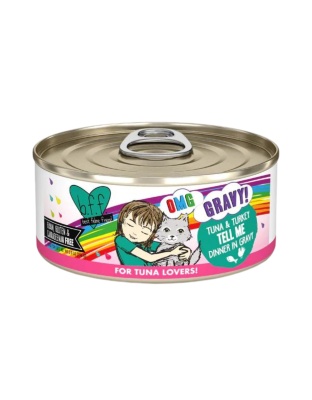 BFF Cat Omg Tuna and Turkey Tell Me Dinner in Gravy 5.5oz. (Case of 8)